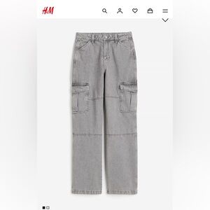 H&M Women's Straight Leg Jeans - Light Gray